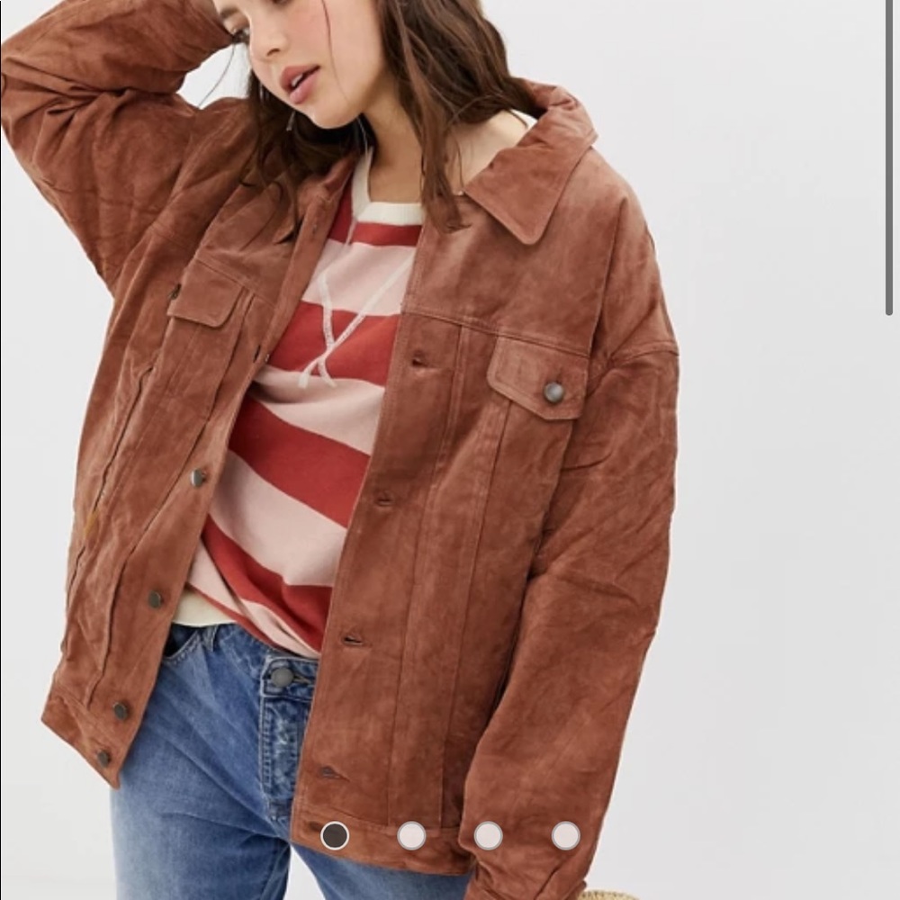 Free People Suede Trucker Jacket XS